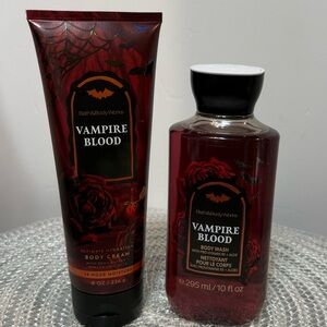 BBW Vampire Blood Body Cream and Body Wash Set of 2 NWT